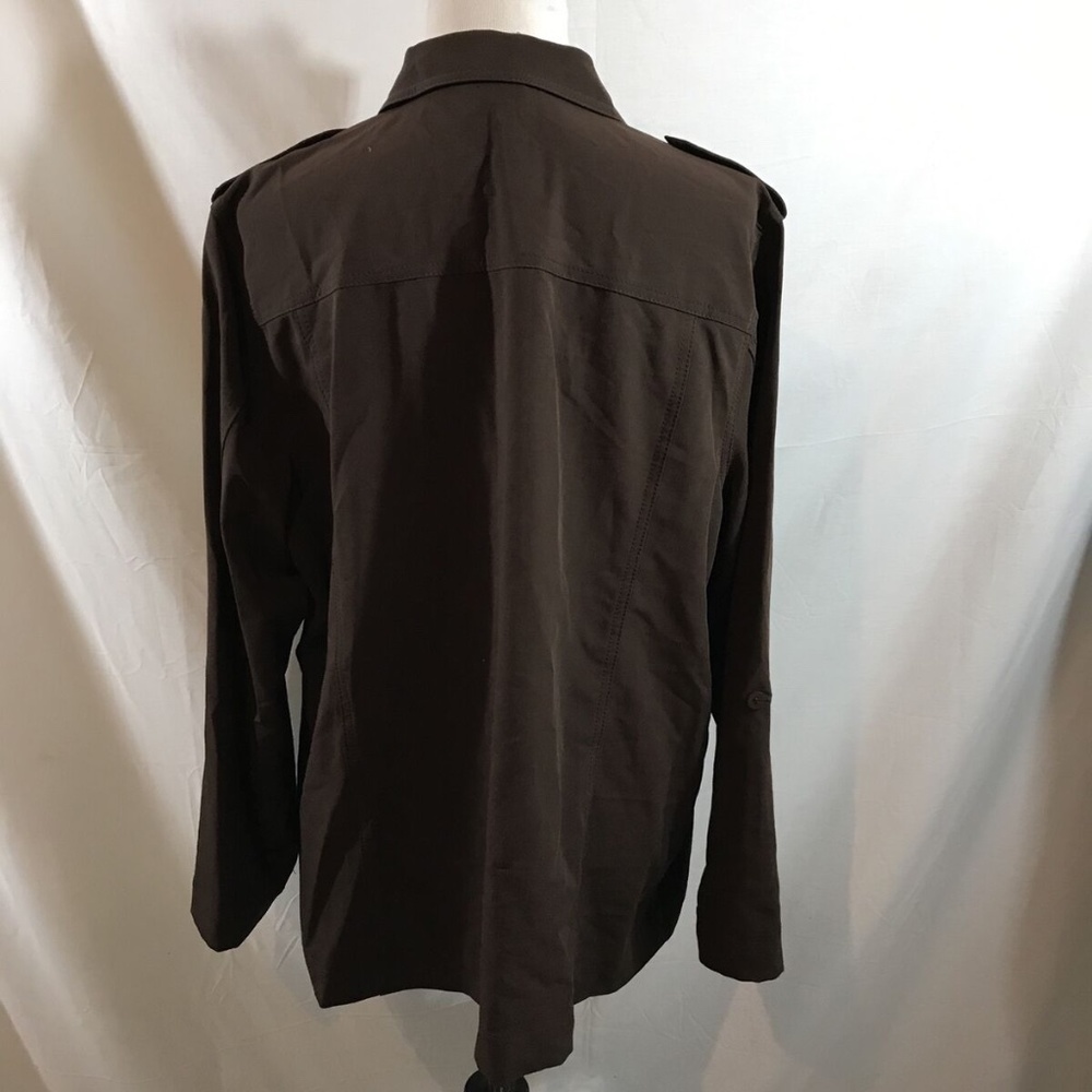 Koret brown button up blazer jacket - womens 18W, NWT - armpit to armpit = 26" - Picture 2 of 4
